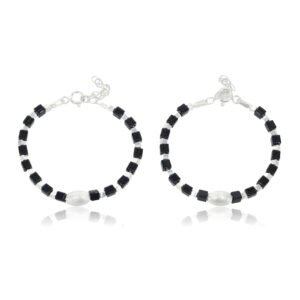 Micro-Bead Silver Bread Baby Bracelet